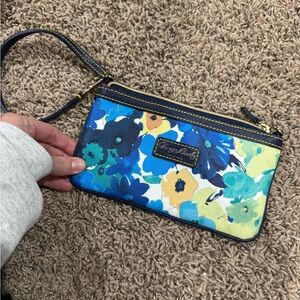 Dooney & Bourke Blue Floral Wristlet